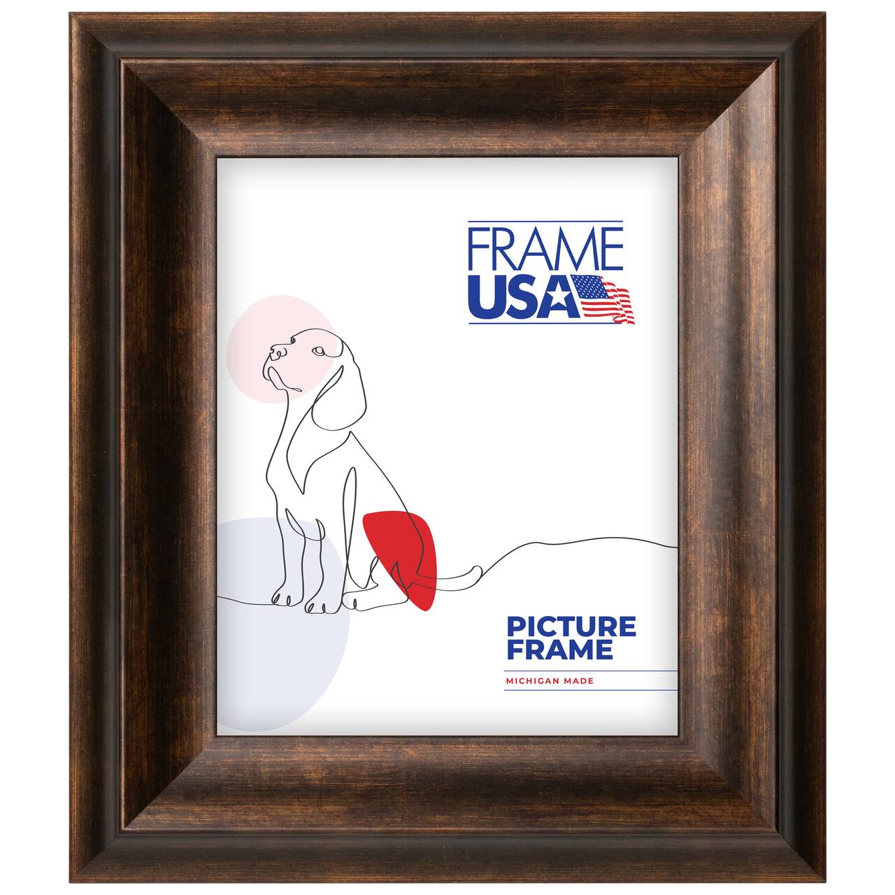 Frame USA Verona Wide Tarnished Bronze Single Image Picture Frame